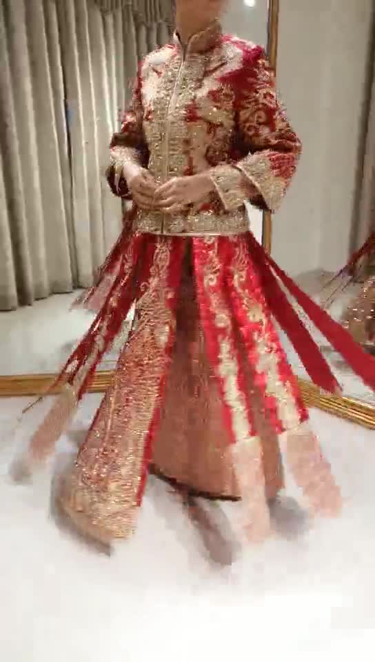 【双十二特惠】马来褂定制秀禾服手绣龙凤褂租赁