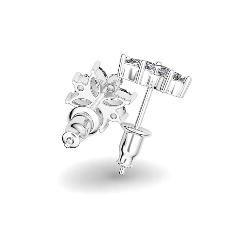 DAM-雪花造型耳钉｜中国钻石交易中心