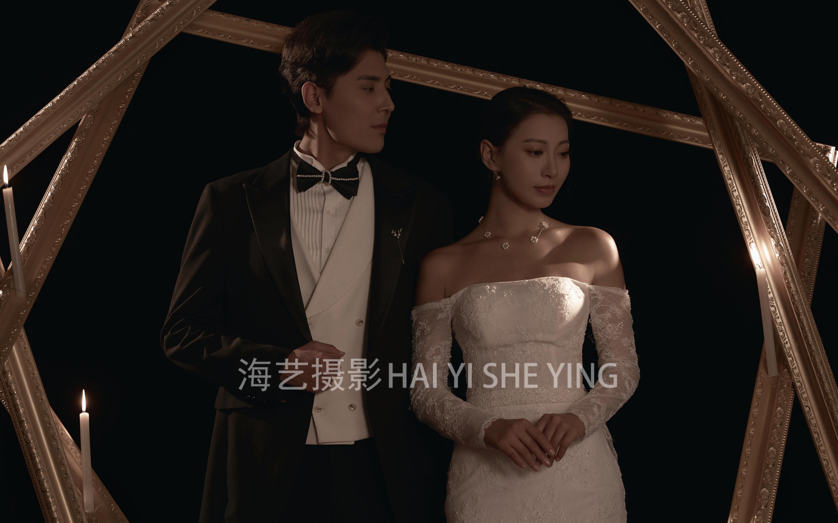 复古氛围感婚纱照