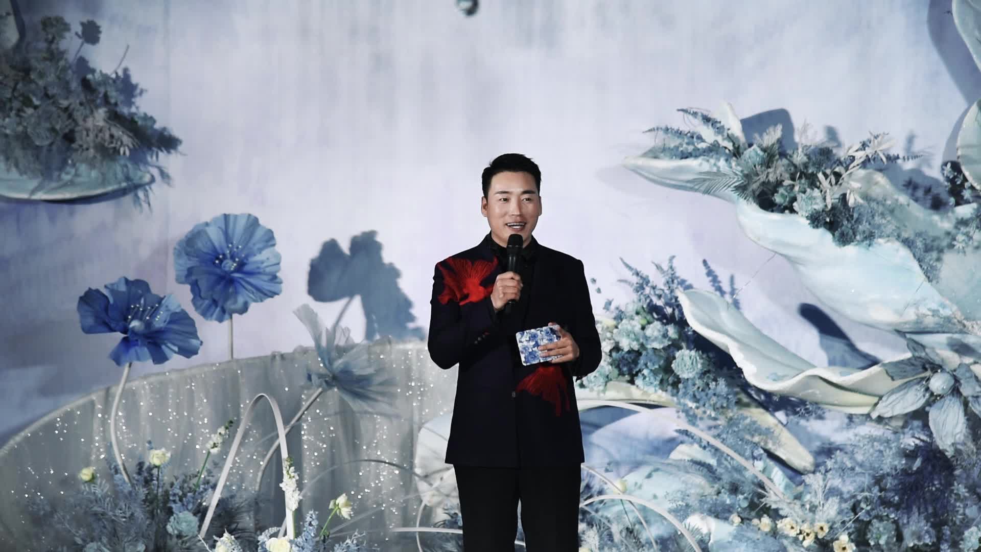 主持人王硕婚礼现场视频冰蓝色高级