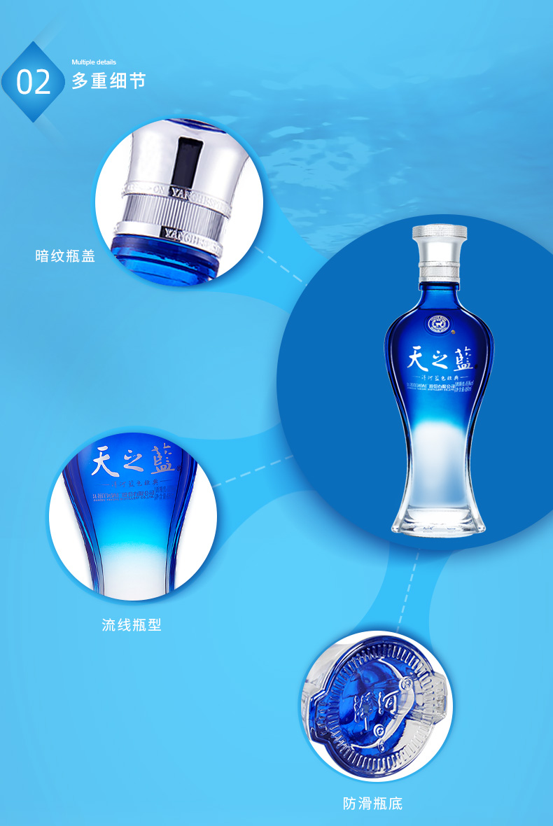 洋河46度天之藍(lán)禮盒裝480ml*2