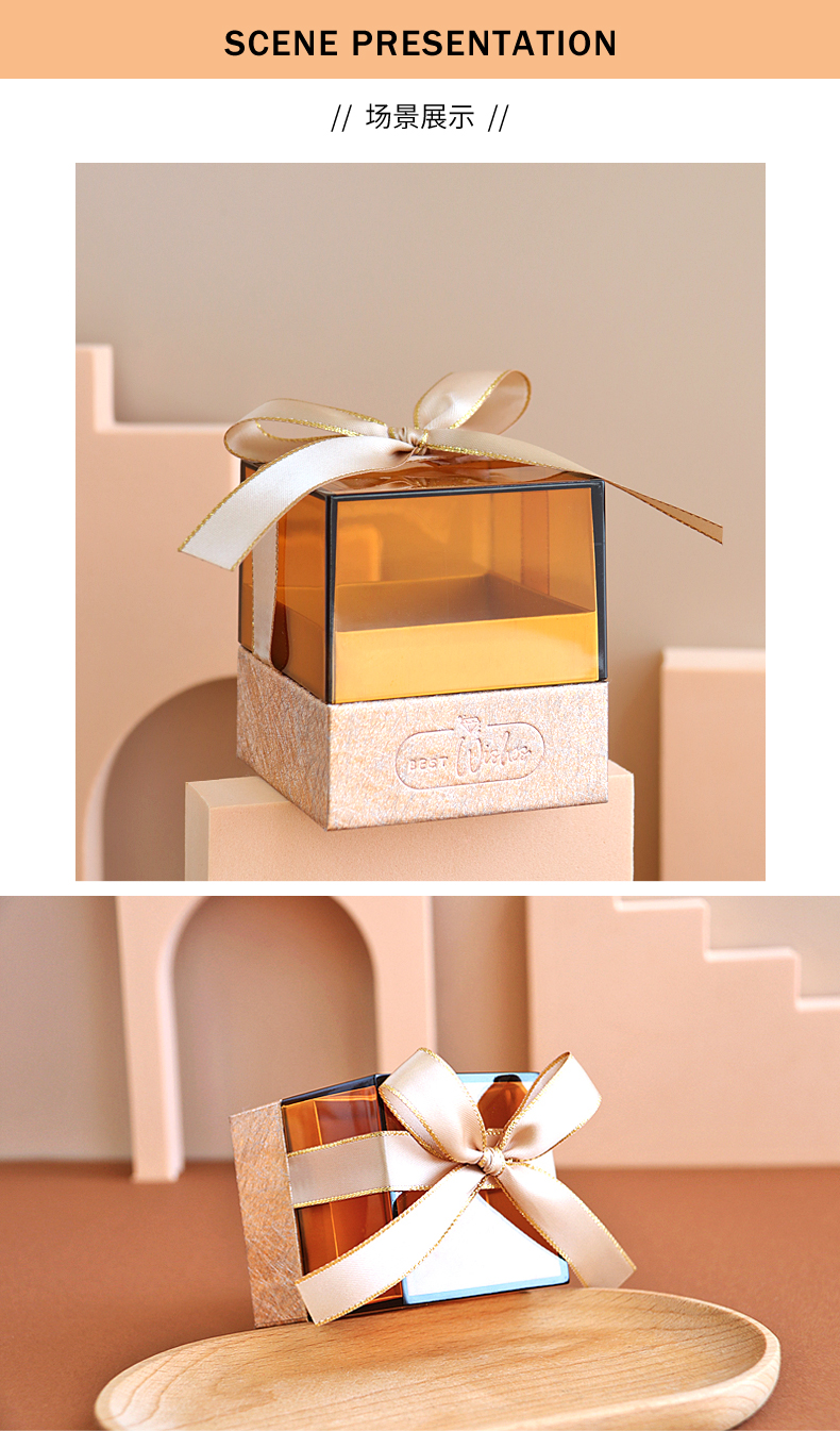 亞克力喜糖盒歐式婚禮半透明伴手禮盒結婚糖果盒子