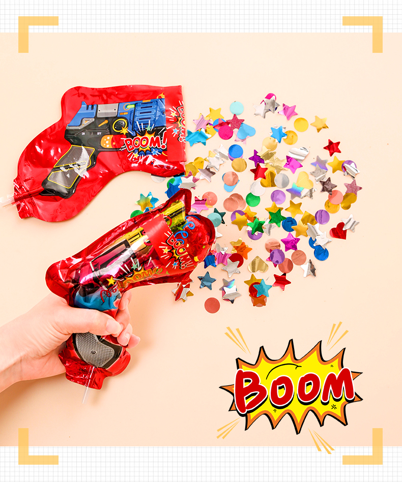 【包郵】網紅爆款炫酷手持氣球禮花槍創意生日派對聚會節慶日氛圍玩具