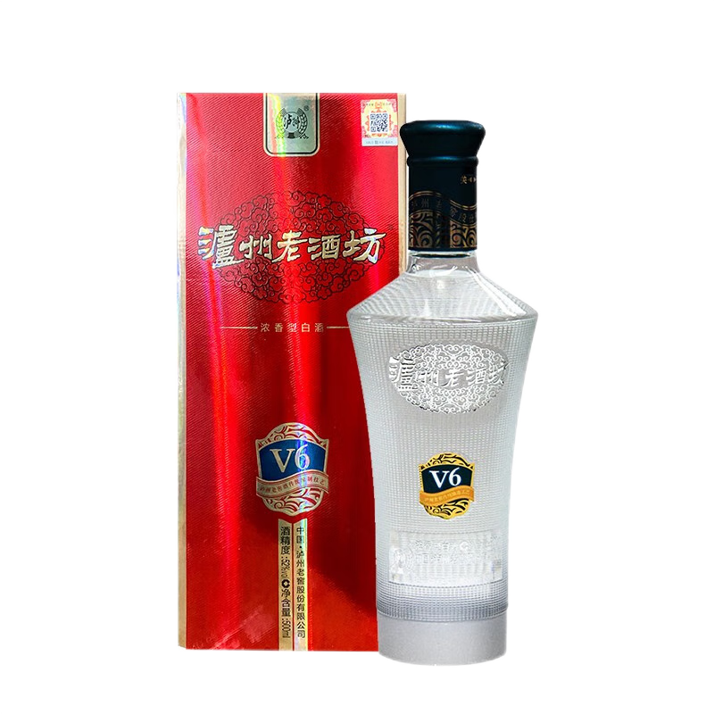 【整箱】泸州老酒坊 V6 52度浓香型白酒 500ml*6瓶 婚庆喜宴结婚送礼