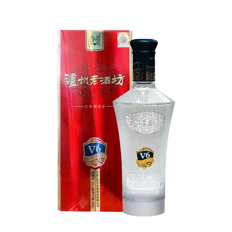 【整箱】泸州老酒坊 V6 52度浓香型白酒 500ml*6瓶 婚庆喜宴结婚送礼