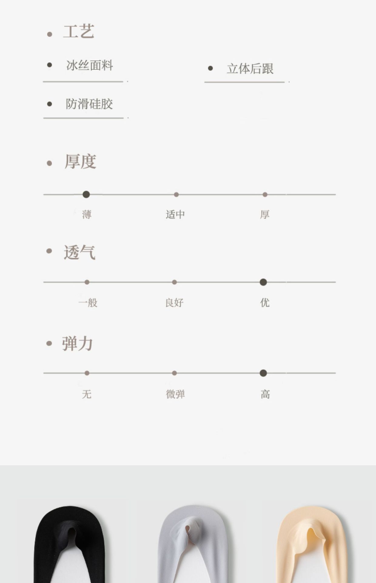 【隱形防滑】5雙裝 冰絲船襪女春夏季薄款純棉底不掉跟短襪婚鞋高跟鞋淺口隱形襪子